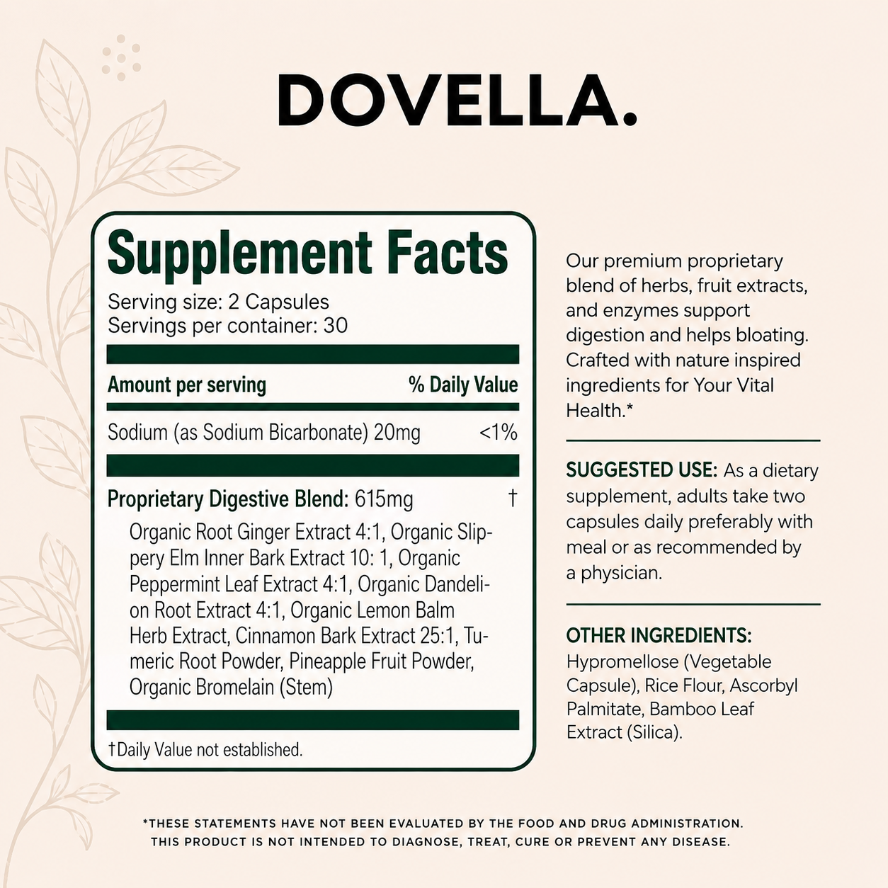 DOVELLA. DEBLOATING CAPSULES